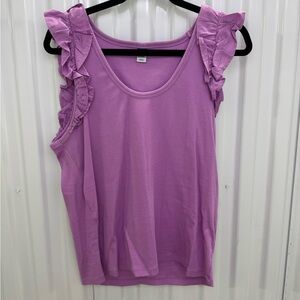 Old Navy Women's Ruffled Tank Top - Lilac Pink